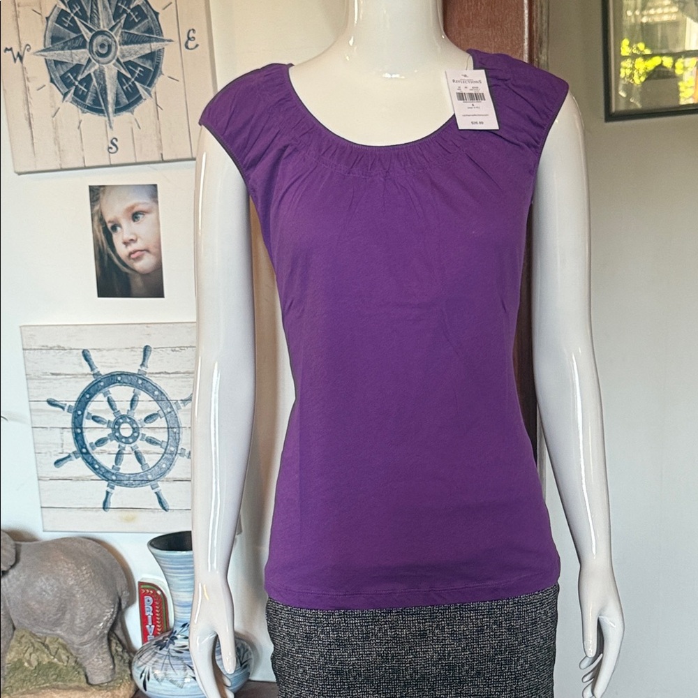 NWT northern reflections size small cotton Purple Women's Top